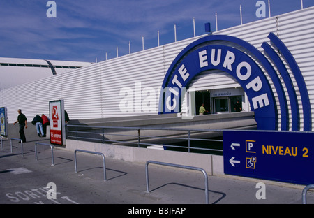 Cite Europe shopping centre Calais Coquelles Near entrance to Channel Tunnel CALAIS NORMANDY FRANCE Stock Photo