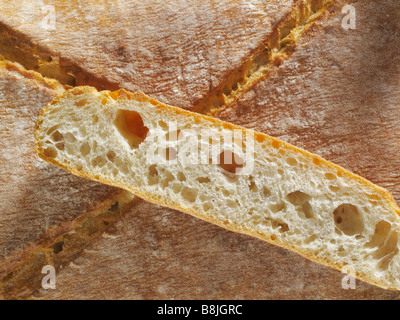 Sliced Fresh Bread Ciabatta Stock Photo