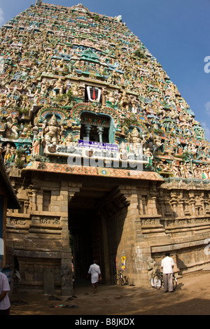 India Tamil Nadu Kumbakonam Sarangapani Swami Temple main entrance gopuram Stock Photo