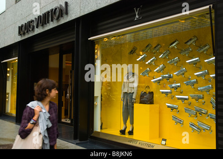 Louis Vuitton store seen in Paseo de Gracia, Barcelona Stock Photo
