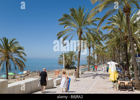 Marbella Malaga Province Costa del Sol Spain Seaside promenade Stock Photo