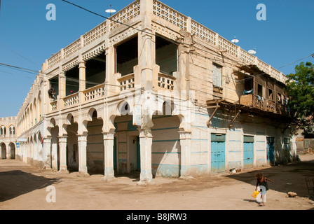 massawa eritrea east africa port city houses traditional doors windows architecture Stock Photo