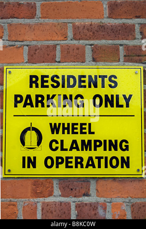 NO PARKING WHEEL CLAMPING IN OPERATION A3 Sign Or Sticker Private Car Park Land - View #5