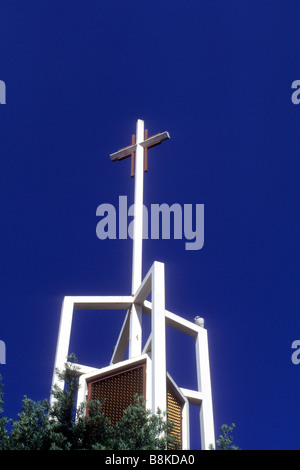 A cross on top of a church building Stock Photo - Alamy