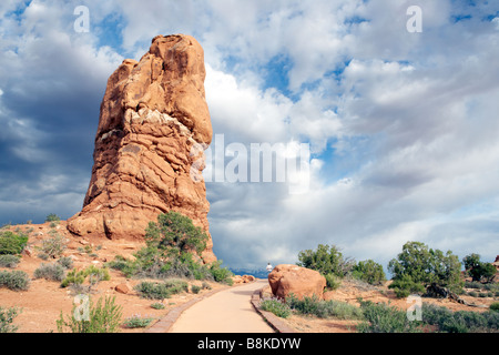 Sandstone Rock Formation in Arches National Park Utah USA Stock Photo