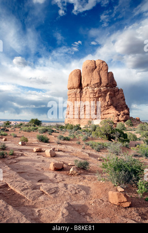 Sandstone Formations in Arches National Park Utah USA Stock Photo