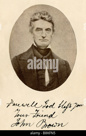 Photograph of John Brown, signed. Daguerrotype Stock Photo
