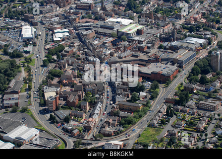 Aerial view of Stourbridge Town Centre West Midlands England Uk Stock Photo