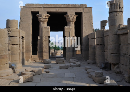 Hathor Temple, New Philae Island, Aswan, Egypt 081121 33310 Stock Photo