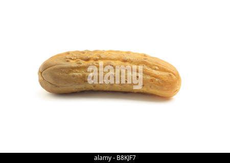 Pickled cucumber on white. Stock Photo