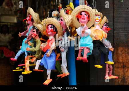 The historic Olvera street (Calle Olvera or Placita Olvera) near Union Square, Los Angeles CA Stock Photo