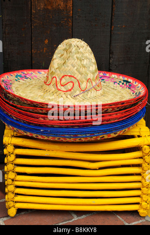 Historic Olvera street (Calle Olvera or Placita Olvera) near Union Square, Los Angeles CA Stock Photo