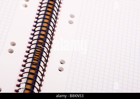 empty spiral notepad with copyspace selective focus Stock Photo