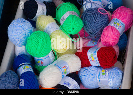Brightly coloured Wool Stock Photo
