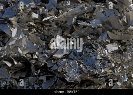 Scrap aluminium at a recycling centre, Cologne, Germany. Stock Photo