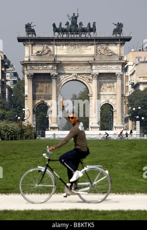 Arco della Pace, Milan, Lombardy, Italy Stock Photo