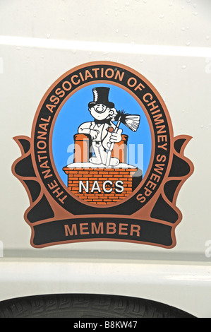 The National Association of Chimney Sweeps logo on side of van London England UK Stock Photo