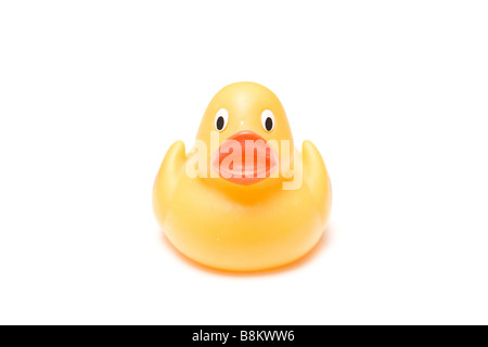 Rubber duck toys isolated on a white background Stock Photo - Alamy