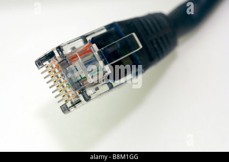 network cable RJ 45 Stock Photo