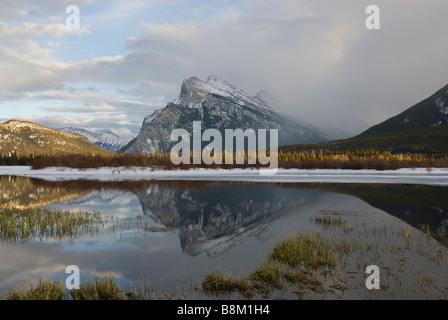 Fall Rundle Mountain Vermilion Lakes/ Vermillion Lakes and Mount Rundle, Banff National Park ...