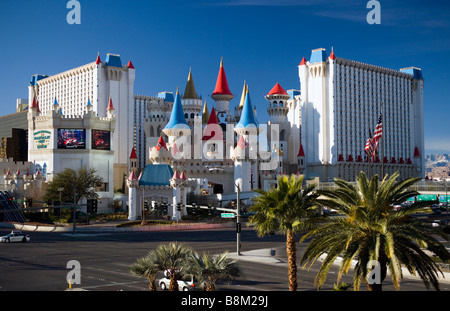 Excalibur Hotel and casino on the Las Vegas strip, Nevada, USA Stock Photo