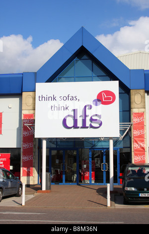 A DFS retail outlet on a retail park in Nottingham, England, U.K. Stock Photo