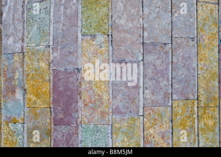 Colorful facing stone pattern closeup Stock Photo