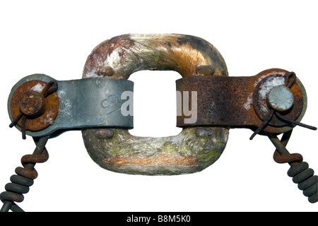Old rusty insulator cutout. Stock Photo
