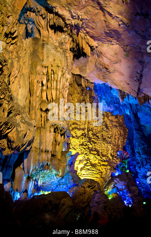 Reed Flute Cave in Guilin Guangxi Province China Stock Photo