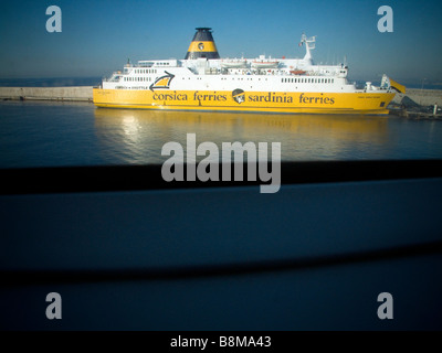 A ferry boat between Nice, france and Corsica Stock Photo