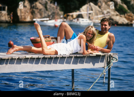 Relaxing on Vacation Stock Photo