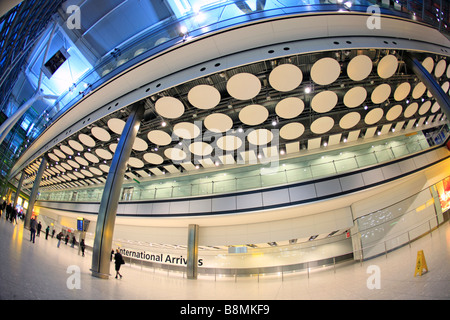 united kingdom west london heathrow airport terminal five the arrivals hall Stock Photo