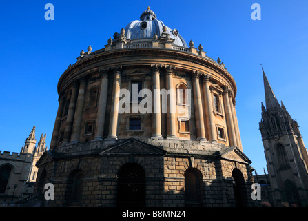 An architectural photo of Radcliffe Camera in the city of Oxford England, now part of Bodleian Library. Stock Photo