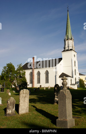 Trinity Church and graveyard National Historic Site of Canada in Kingston, New Brunswick, Canada Stock Photo