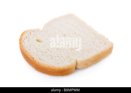 One bread slice isolated on white background Stock Photo