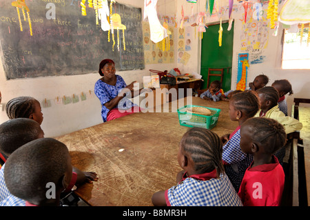 Children at school in The gambia, West Africa Stock Photo