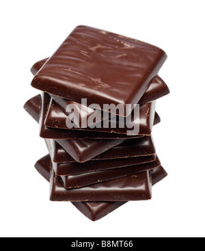 Stack of dark chocolate after eight dinner mints cutout