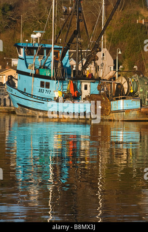 Newport harbor in Newport, Oregon, USA at sunrise Stock Photo