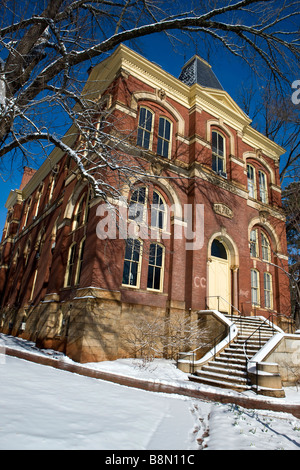 Brooks Hall with fresh snow University of Virginia Charlottesville Virginia Stock Photo