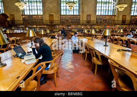 The Rose main reading room at the New York public library Stock Photo