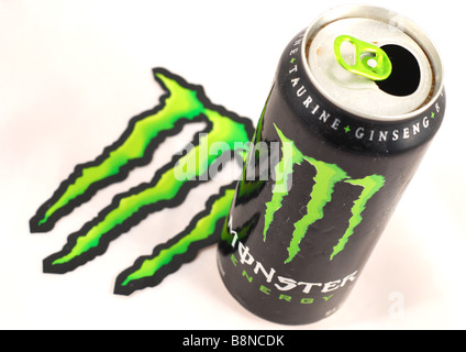 A can of Monster energy drink Stock Photo