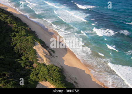 Aerial view of a section of Mozambique coastline Stock Photo