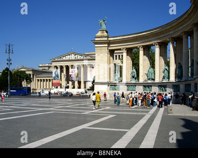 Heroes' Square in Budapest, Hungary Stock Photo