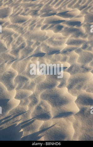 Wind blown pattern in the sand on the beach in South Africa Stock Photo