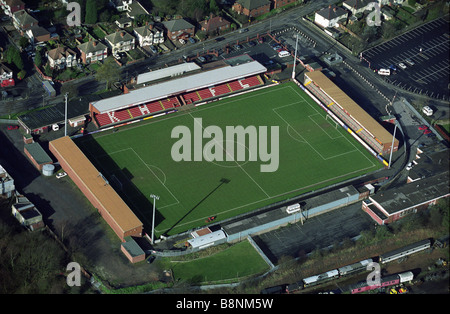 Aerial view of Aggborough stadium Kidderminster Harriers Football Club ...