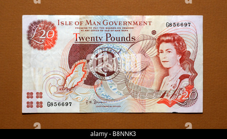 Isle of Man 20 Twenty Pound Bank note Stock Photo