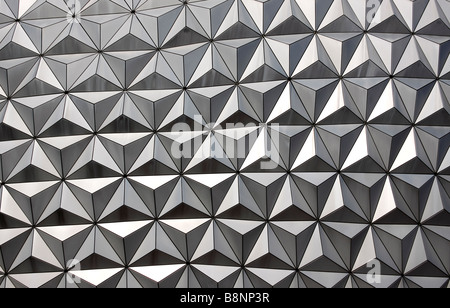 Close up view of Spaceship Earth, the geodesic dome at Walt Disney World Epcot Center theme park, Orlando, Florida, USA Stock Photo