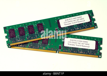 2gb sticks of DDR2 computer memory RAM Stock Photo
