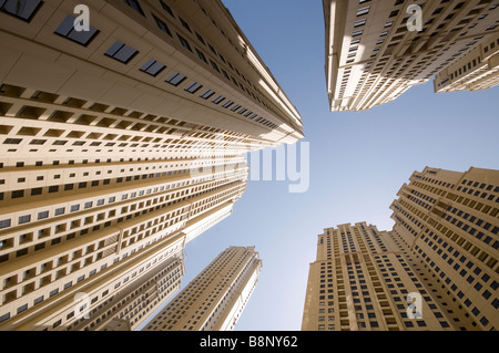 dynamic dubai skyscrapers, uae Stock Photo