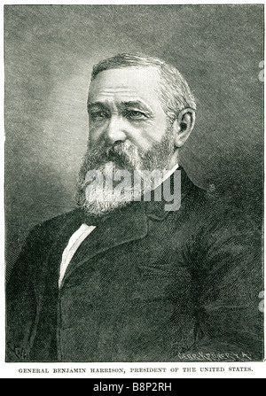 General Benjamin harrison president 1833 1901 united states Stock Photo